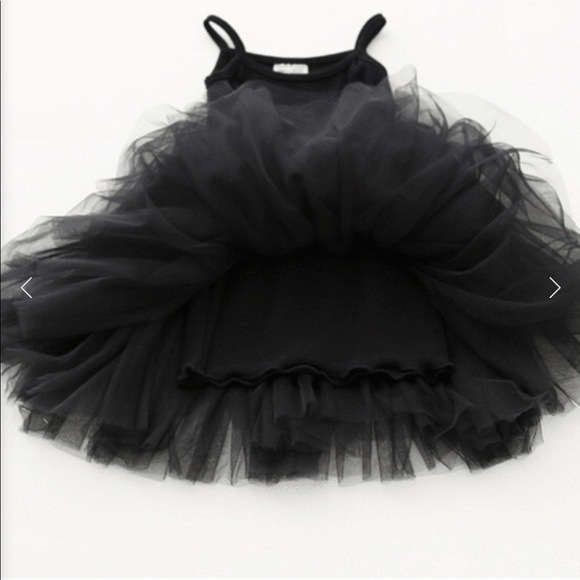 Toddler Girls Black Tutu Ribbed Dress 3T - Picture 4 of 10